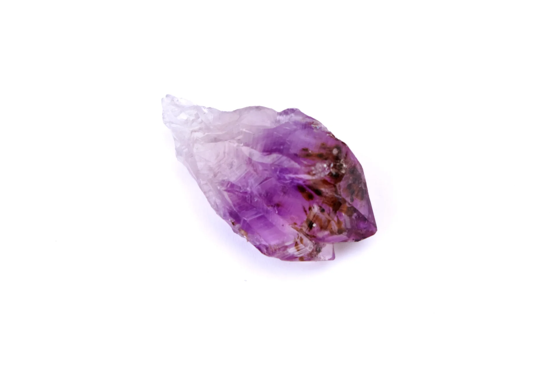 Amethyst Point with Hematite